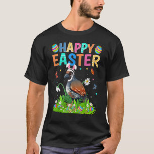 Camiseta Felz pascoa Coelho Ovo Funny Quail Páscoa de ave