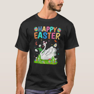 Camiseta Felz pascoa Coelho Ovo Funny Swan Páscoa Pássaro
