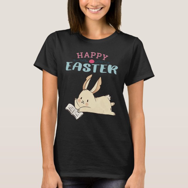 Camiseta Felz pascoa com coelho doce de açúcar 9 (Frente)