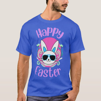 Camiseta Felz pascoa Com Desenho De Coelhinho Bonito