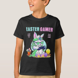 Camiseta Felz pascoa Cony Funny Gamer Video Game Boys Gir