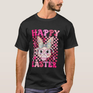Camiseta Felz pascoa Coquette Arco Bunny Face Raparigas Mul