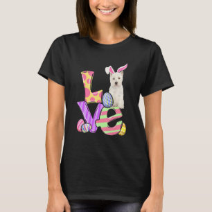 Camiseta Felz pascoa de Cachorro "Bunny West Highland White