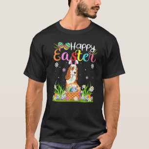 Camiseta Felz pascoa de Cachorro Coelho Cachorro Coqueiro C