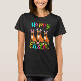 Camiseta Felz pascoa de cachorro francês coelho de ovo da P
