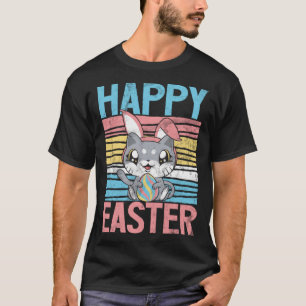 Camiseta Felz pascoa de Camisa-T de Frohe Ostern Gato Pásco