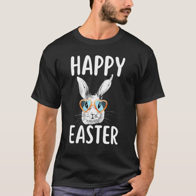 Camiseta Felz pascoa de Frohe Ostern na Páscoa de coelho da (Frente)