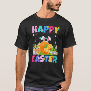 Camiseta Felz pascoa de Fruta laranja Sol Páscoa coalhada