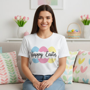 Camiseta Felz pascoa de Ovos Coloridos