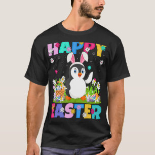 Camiseta Felz pascoa de pássaros Bunny Penguin Páscoa S
