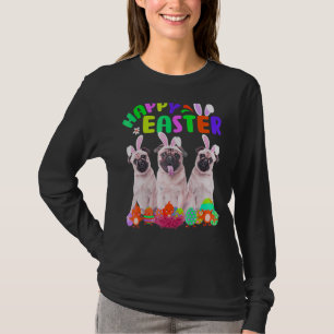 Camiseta Felz pascoa de Pug Vestindo coelho