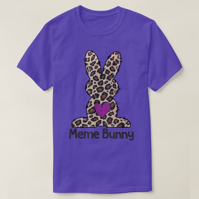 Camiseta Felz pascoa de vida da Páscoa Bunny Meme Leopard M (Frente do Design)