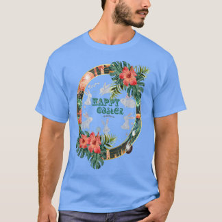 Camiseta Felz pascoa Dia Coelhinho Ovo Engraçado Meninas Cr