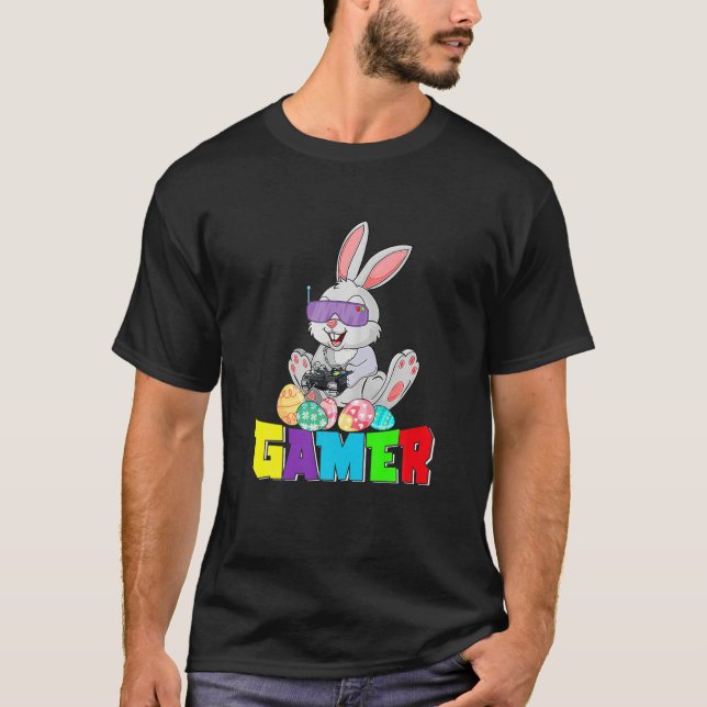 Camiseta Felz pascoa Dia Coelhinho Ovo Engraçados Meninas C (Frente)