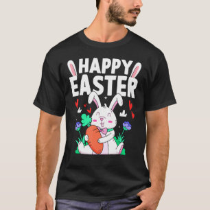 Camiseta Felz pascoa Dia Coelhinho Pastel Caça Ovos Hu