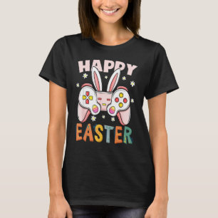 Camiseta Felz pascoa Dia de Vídeo Controlador Bunny Egg B