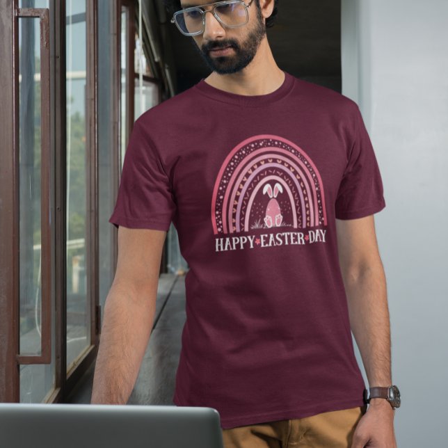 Camiseta Felz pascoa Dia do Arco Arco-Íris Bonny Design (Criador carregado)