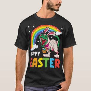 Camiseta Felz pascoa domingo Ressurreição Dino Tyrannosauru