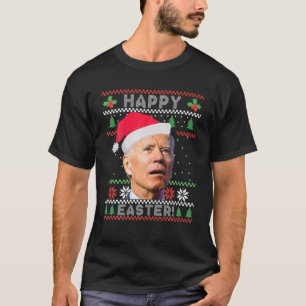 Camiseta Felz pascoa Engraçado Joe Biden Natal Feio
