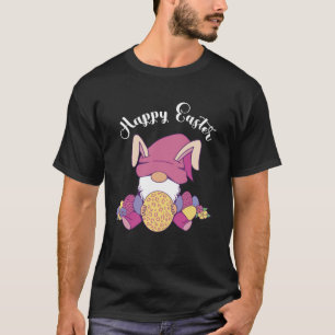 Camiseta Felz pascoa Gnomie Rabbit Páscoa Party Happy East