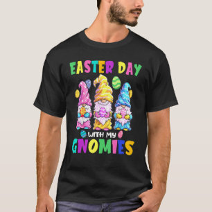 Camiseta Felz pascoa Gnomo Bonito Com Os Meus Ovos De Coelh