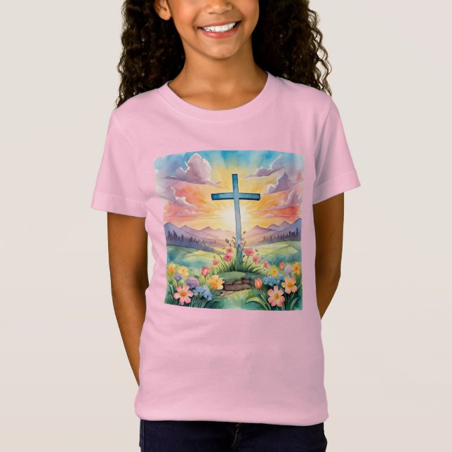 Camiseta Felz pascoa, ilustração colorida, (Frente)