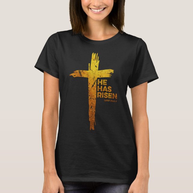 Camiseta Felz pascoa Jesus Que Arriscou Cristão Religioso (Frente)