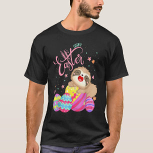 Camiseta Felz pascoa Lama Com Ovos Caçando Coelhinho De Cor