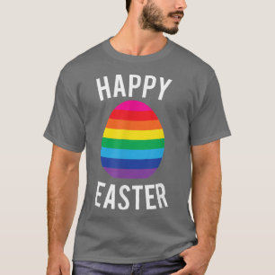 Camiseta Felz pascoa Orgulho gay Arco-Íris Ovo Divertido