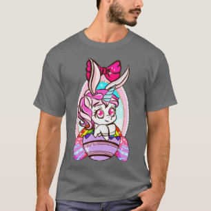 Camiseta Felz pascoa Ovo Caça Unicorn Cony Cute Girly