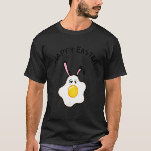 Camiseta Felz pascoa ovo frito com coelho ou coelho engraça
