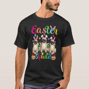 Camiseta Felz pascoa Pug Dog Bunny Orelha Páscoa