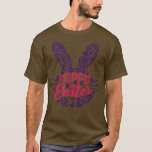 Camiseta Felz pascoa, Rosto Coelho, Homens Mulheres Criança