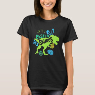 Camiseta Felz pascoa Saurus TRex Ovos Dinossauro Dom Engraç