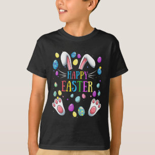 Camiseta Felz pascoa Sayings Bunny Gifts Ovo Família Gráfic
