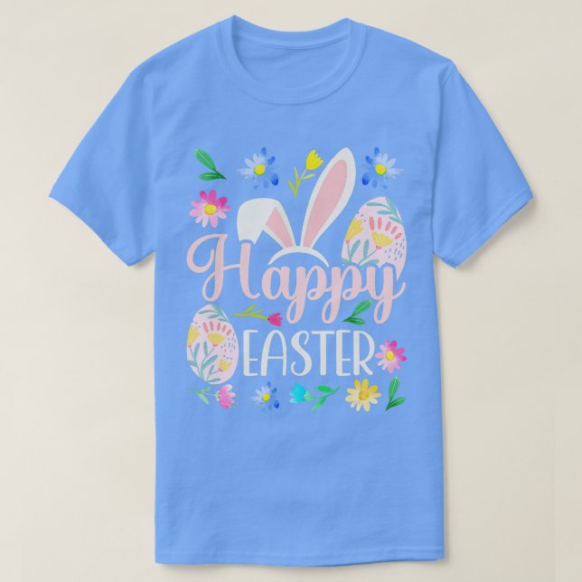 Camiseta Felz pascoa Sayings Egg Bunny (Frente do Design)