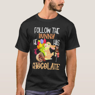 Camiseta Felz pascoa Siga O Coelhinho Que Ele Tem Um Garoto