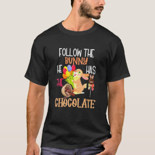 Camiseta Felz pascoa Siga O Coelhinho Que Ele Tem Um Garoto