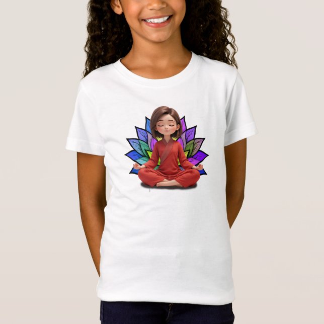 Camiseta Fem Infantil Básica Meditação-1 (Frente)