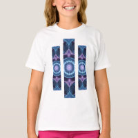 Camiseta Fem Juvenil Básica Fractal Geometrico-1