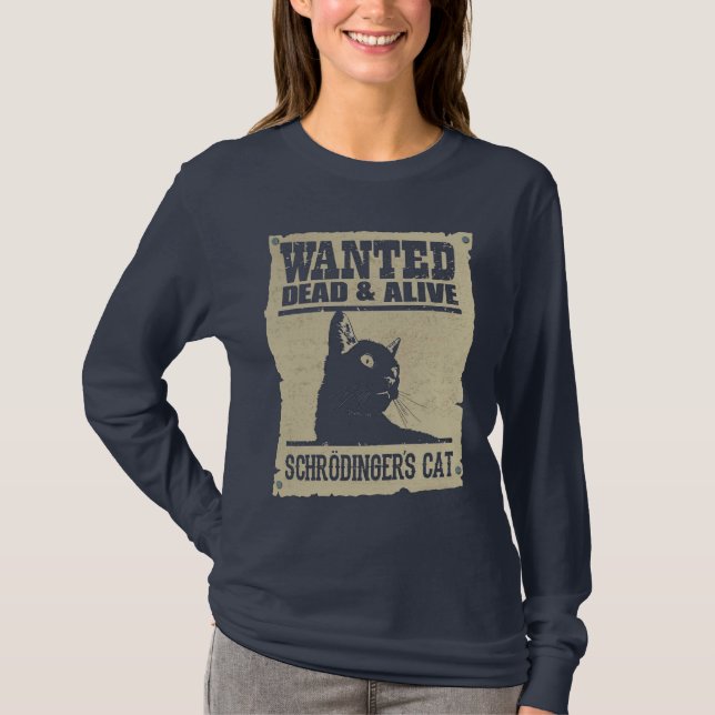 Camiseta Fem. Schrodinger's Cat - Dark - Front (Frente)