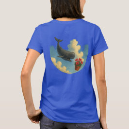 Camiseta Fem. Whale And Bowl Of Petunias - Back