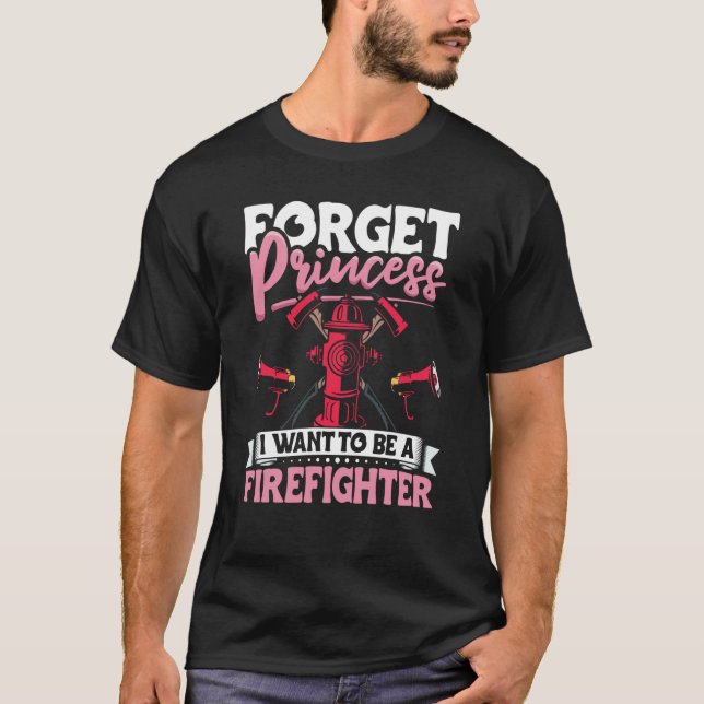 Camiseta Female Firefighter Fireman Apparel Firefighting fo (Frente)