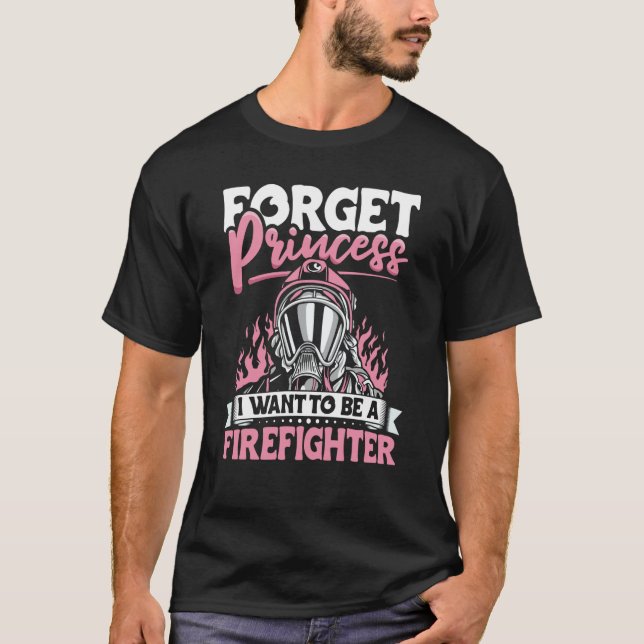 Camiseta Female Firefighter Fireman Apparel Firefighting fo (Frente)