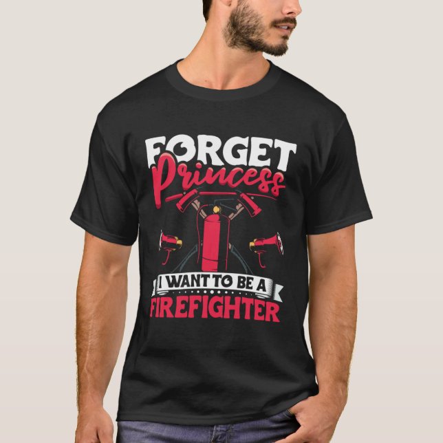 Camiseta Female Firefighter Fireman Apparel Firefighting fo (Frente)