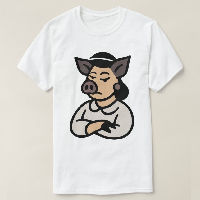 Camiseta Female Pig (Frente do Design)