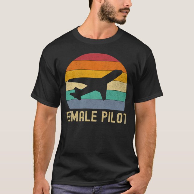 Camiseta Female Pilot Definition  Aviation (Frente)
