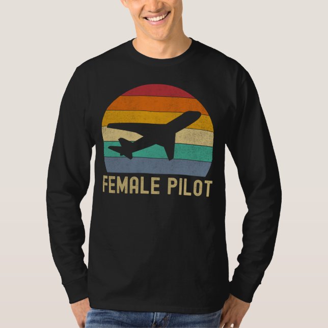 Camiseta Female Pilot Definition  Aviation (Frente)