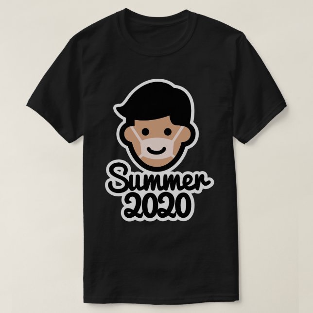 Camiseta Femáscara de máscara do verão de 2020 face face so (Frente do Design)