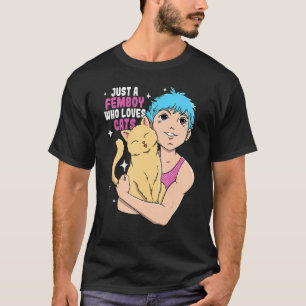 Camiseta Femboy Apenas Uma Femboy Que Ama Gatos